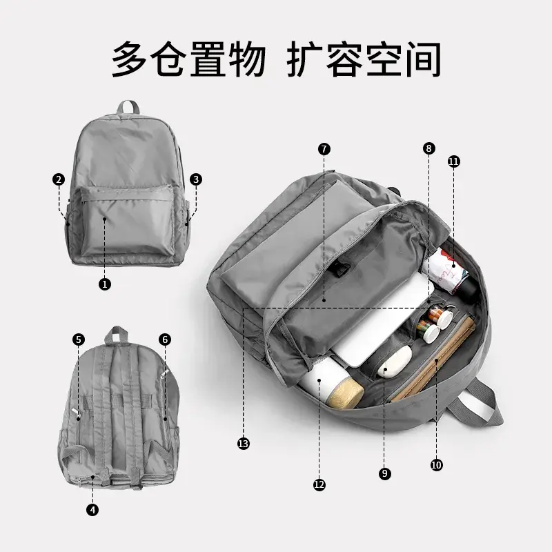 旅行双肩包通勤户外骑行背包差旅出行收纳包