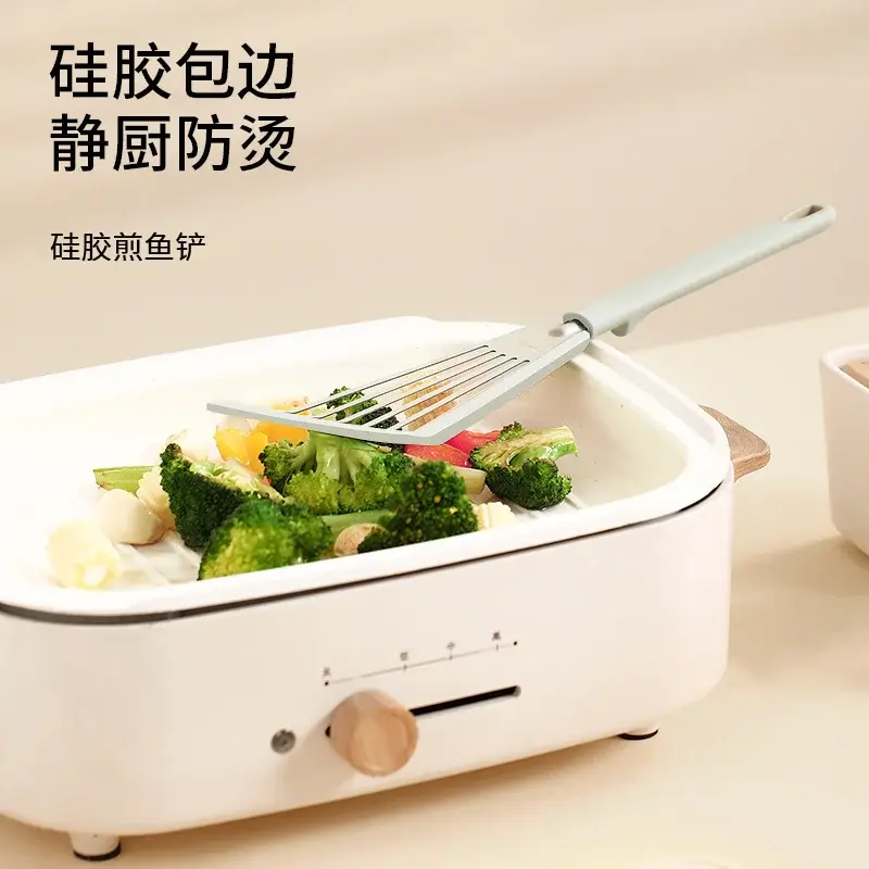 蝴蝶鏟不粘鍋鍋鏟炒菜煎餅漏鏟矽膠耐高溫不鏽鋼刮刀