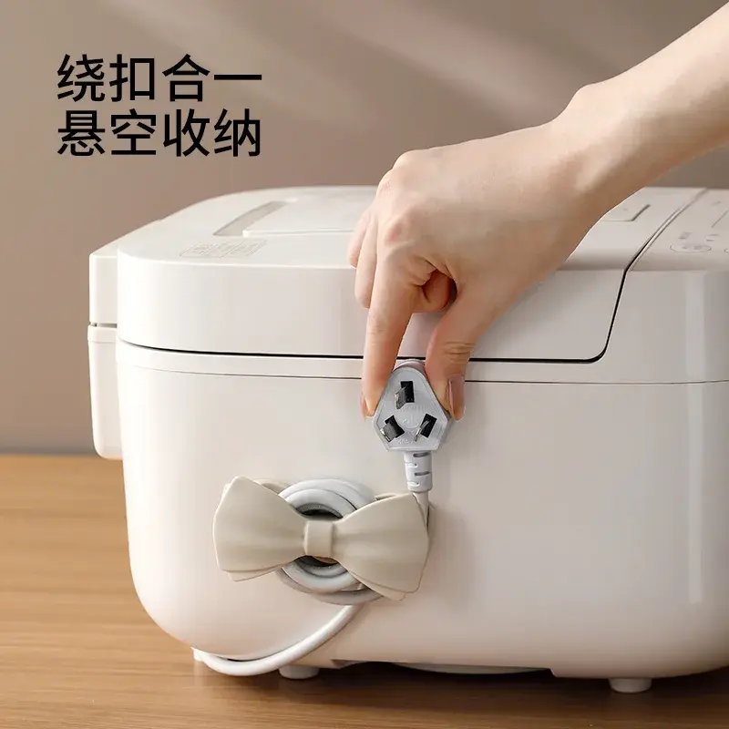 蝴蝶型绕线器手机充电线数据线整理走线固定器收纳束