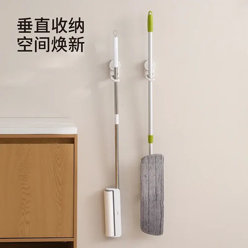 吸盤拖把壁掛夾門後免打孔掛鉤浴室拖把夾掃把拖布