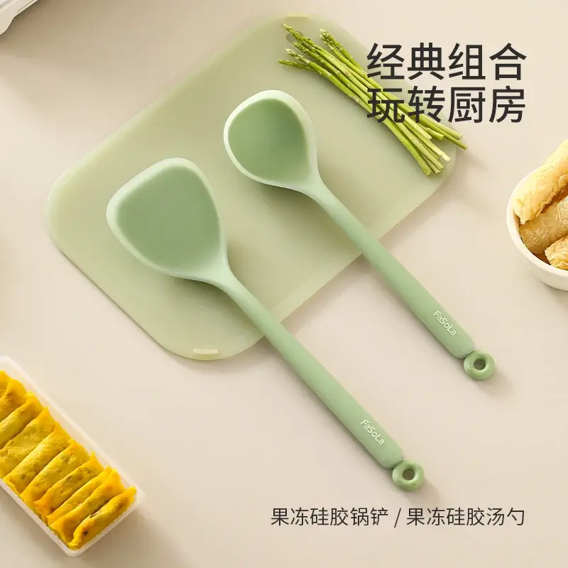矽膠鍋鏟不粘鍋廚具耐高溫炒菜鏟子湯勺漏勺套裝
