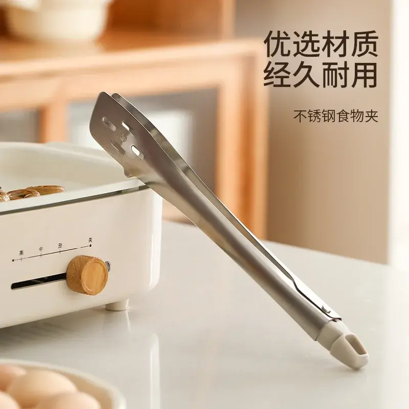 不鏽鋼食品夾食物夾燒烤夾子廚房煎牛排夾烤肉夾