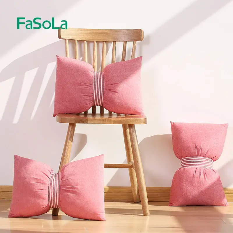 Bow-Shaped Throw Pillow