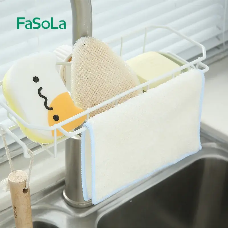 Double-Row Faucet Cloth Draining Rack