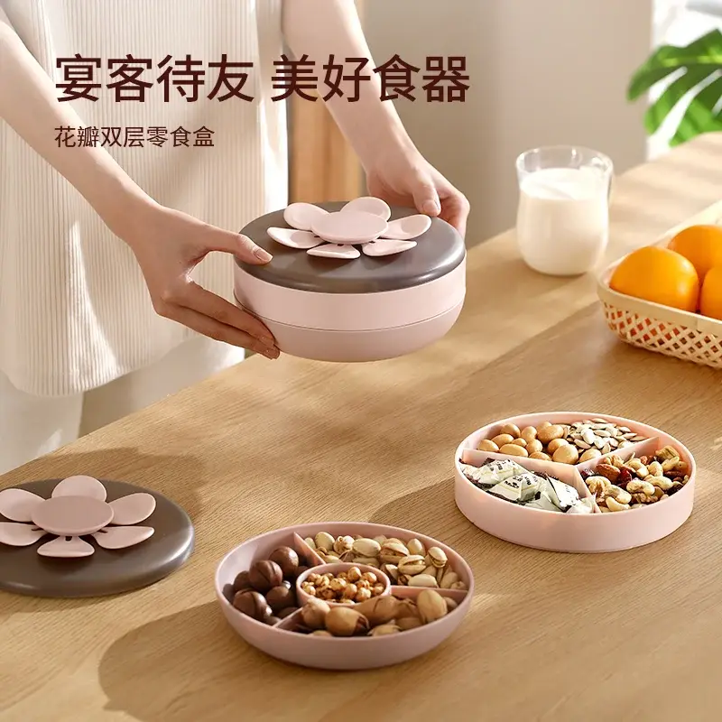 Double-Layer Snack and Candy Tray
