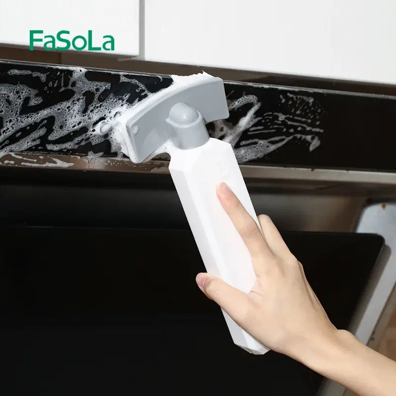 Press-Type Pot Brush with Liquid Reservoir