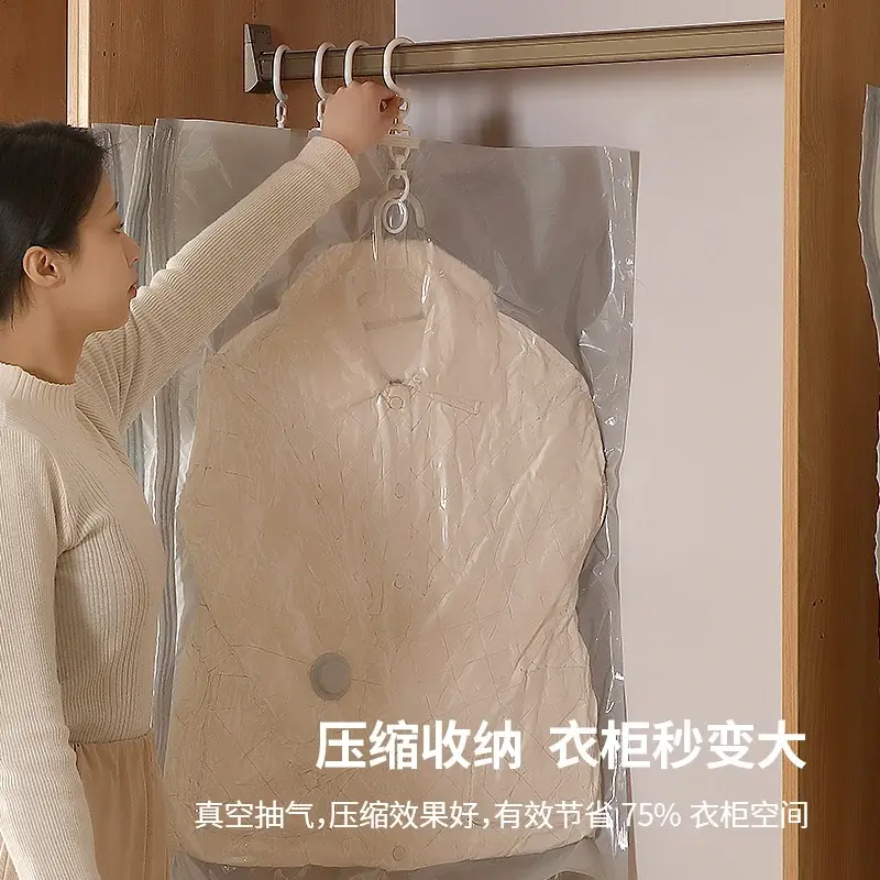 Hanging Vacuum Storage Bag for Coats